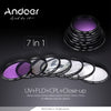 Andoer 55mm UV + CPL + FLD + Close-up Lens Filter Kit with Carry Pouch  Lens Cap Holder Tulip Rubber Hoods Cleaning Cloth