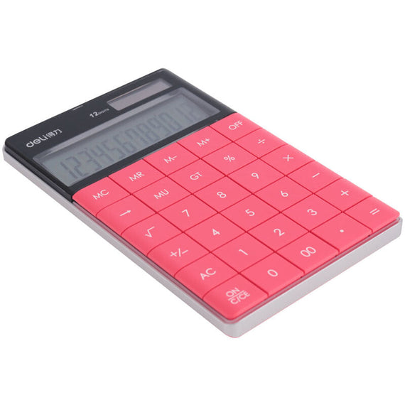 Deli 1589 Premium Tablet Calculator - Pink