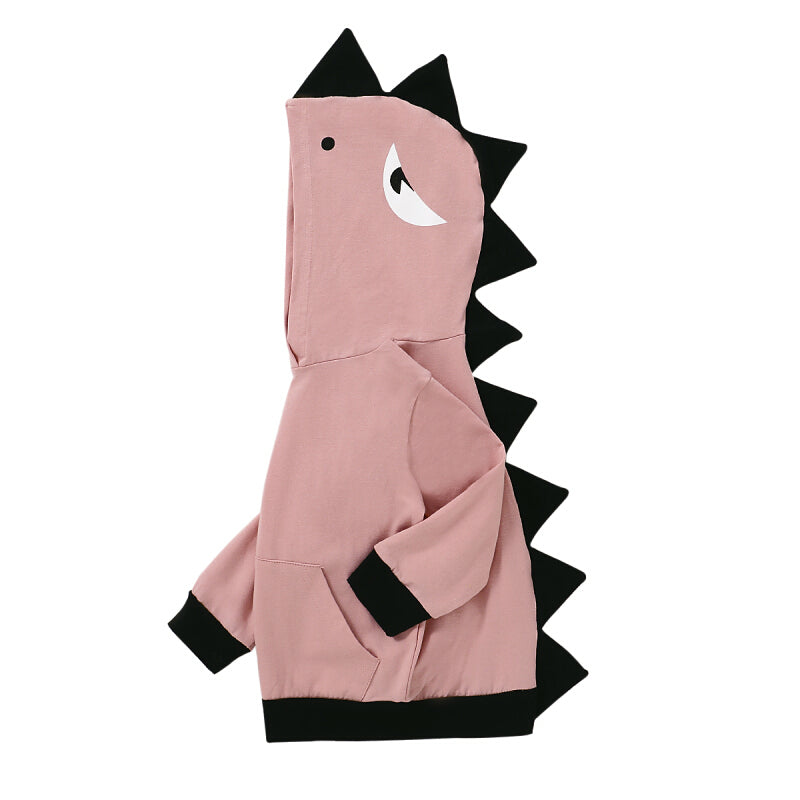 Dinosaur Style Hooded Sweater - Pink