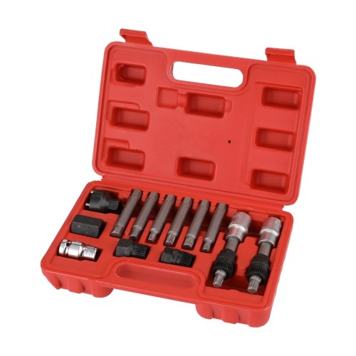 13Pcs Generator Belt Removal Tool Set Car Repairing Tool Motor Pulley Disassembly/Assembly Wrench Set Automobiles Garage Tools