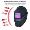 Welding Helmet Solar Powered Auto Darkening Protective Helmet Shield with Variable Shade from DIN9 to DIN13 Suitable for ARC TIG MIG Spot Micro Wire AC DC Plasma Welders/Cutters