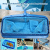 Leaf Skimmer Net Deep Plastic Leaf Rake with Bag Fine Mesh Net Catcher Cleaning Tool for Swimming Pool Hot Tub Pond Fountain