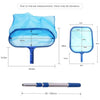 Swimming Pool Skimmer Net Set Includes 1 PCS Deep Leaf Skimmer Net 1 PCS Leaf Rake with Mesh Net Bag 1 PCS Aluminum Telescopic Pole Cleaning Tool for Pools and Spa (Flat Rake and Deep Rake)