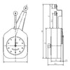 Textile Tension Meter Textile Tensiometer Double Needle Analog Dial Pressure Tensiometer Mechanical Force Measuring Tools Range 250-20-250