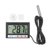 LCD Digital Aquarium Thermometer Terrarium Thermometer Fish Tank Temperature Gauge Temperature Monitor with Probe Button Cell Tape Suction Cup for Refrigerator Freezer Reptile Lab Room Car Camper