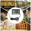 LCD Digital Aquarium Thermometer Terrarium Thermometer Fish Tank Temperature Gauge Temperature Monitor with Probe Button Cell Tape Suction Cup for Refrigerator Freezer Reptile Lab Room Car Camper