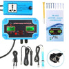 230V 3-in-1 pH/Salinity/TEMP Water Quality Detector pH/TEMP-Salinity Controller 14.00pH Value 0-199.9ppt Salinity Water Quality Tester for Aquarium Hydroponics Tank Monitor