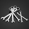 KKmoon 6pcs 8/10/13/14/17/19mm Double-ended Combination Ratchet Spanner Open-ended Wrench Set Car Automotive Repair Hardware Tools Fixed Head