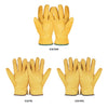 Leather Working Gloves Men's Work Cowhide Gloves Gardening Digging Planting Plant Flower Pruning Protective Glove Driver Security Non-Slip Protection Wear Safety Workers Welding Moto Gloves for Men and Women with Elastic Wrist