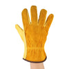 Leather Working Gloves Men's Work Cowhide Gloves Gardening Digging Planting Plant Flower Pruning Protective Glove Driver Security Non-Slip Protection Wear Safety Workers Welding Moto Gloves for Men and Women with Elastic Wrist