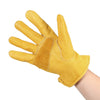 Men's Work Cowhide Gloves Gardening Digging Planting Leather Working Gloves Plant Flower Pruning Protective Glove Driver Security Non-Slip Protection Wear Safety Workers Welding Motorcycle Gloves for Men and Women with Elastic Wrist