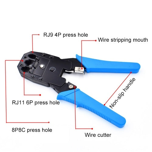 Portable Ethernet Network Hardware Tool Network LAN Cable Crimper Pliers Tools Kit Network Repair Tool Set Dual-use Network Cables Tester
