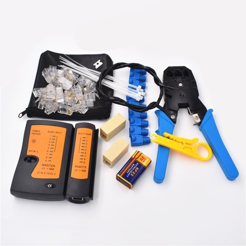 Portable Ethernet Network Hardware Tool Network LAN Cable Crimper Pliers Tools Kit Network Repair Tool Set Dual-use Network Cables Tester
