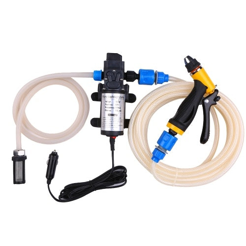 12V 80W High Pressure Electric Car Washing Pump Car Washer Pump High Pressure Washer Car Cleaning Tools Electric High-pressure Water Spray Gun