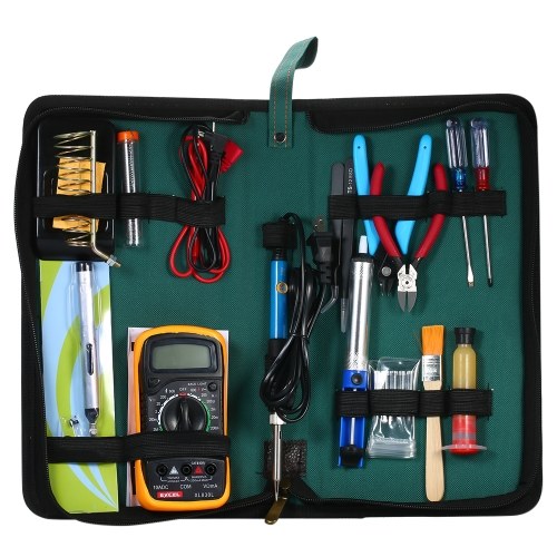 60W Electric Soldering Iron Kit Adjustable Temperature Welding Digital Multimeter Handmade Tool Set Soldering Kit