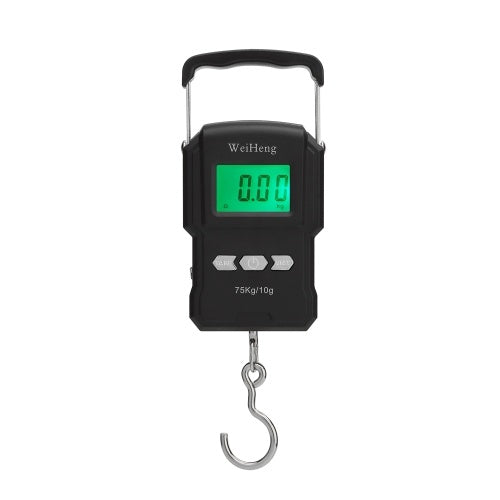 75Kg/10g Electronic Backlight Weighing Scale Portable Digital Fishing Postal Hanging Hook Scale with Measuring Tape