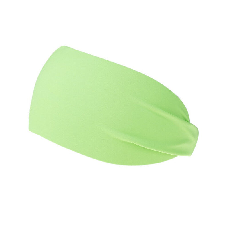 Elastic Sports Yoga Sweatband - Fluorescent Green