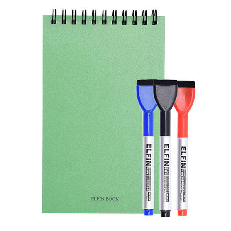 Elfinbook Premium Reusable Memo Notebook - Green