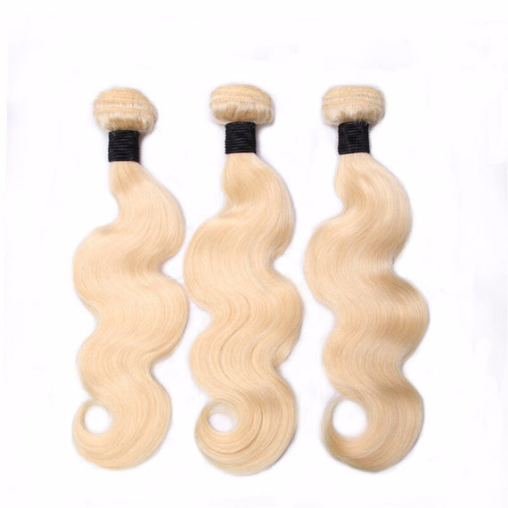 Fashion Brazilian Virgin Hair Weave Bundles - Blonde