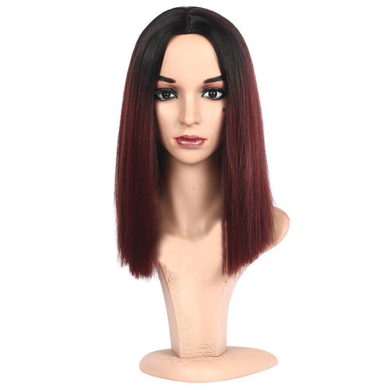 Fashion Straight Hair Synthetic Wig - Red