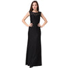 Fashion Women Lace Sleeveless Maxi Dress - Black