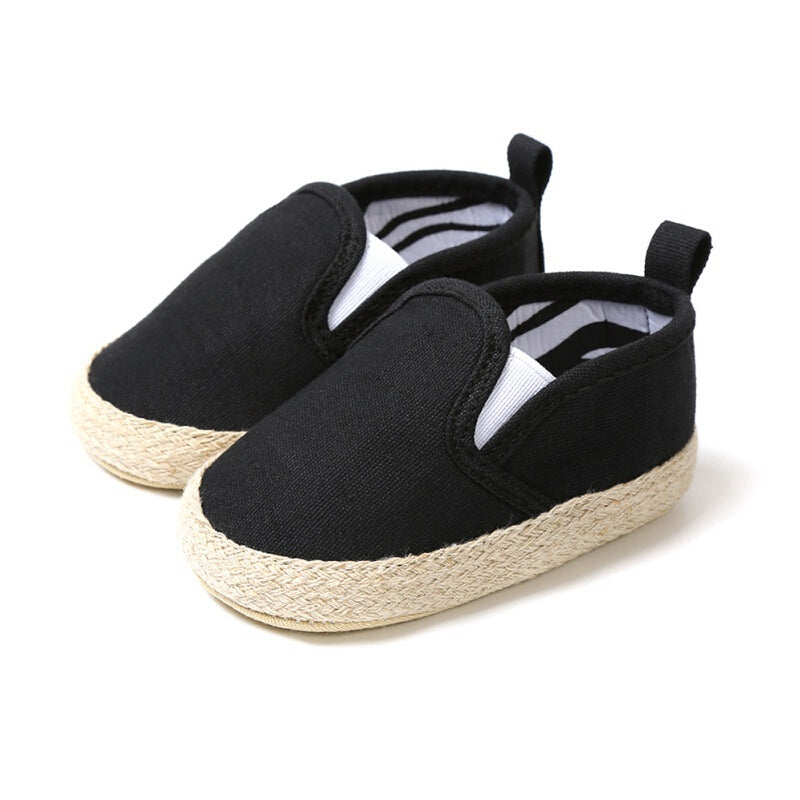 Fashionable Baby Boy Canvas Shoes - Black