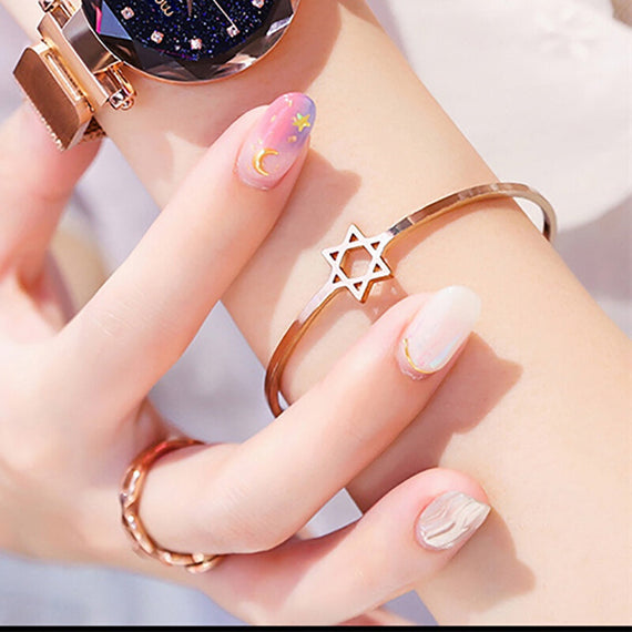 Fashionable Five-Pointed Star Bracelet - Gold