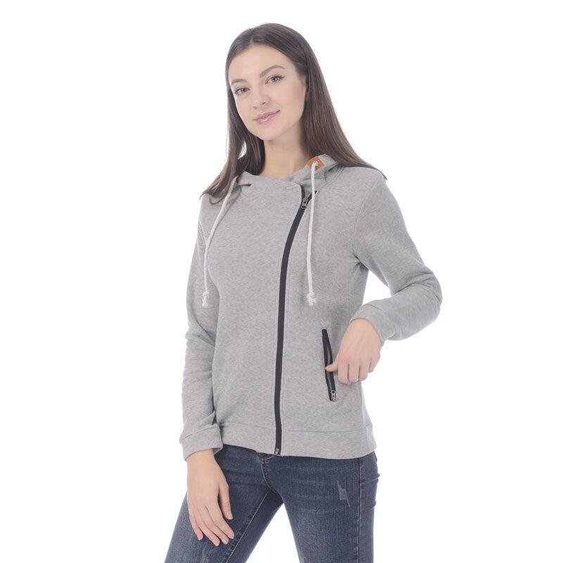 Fashionable Outdoor Sport Hoodies Women - Grey