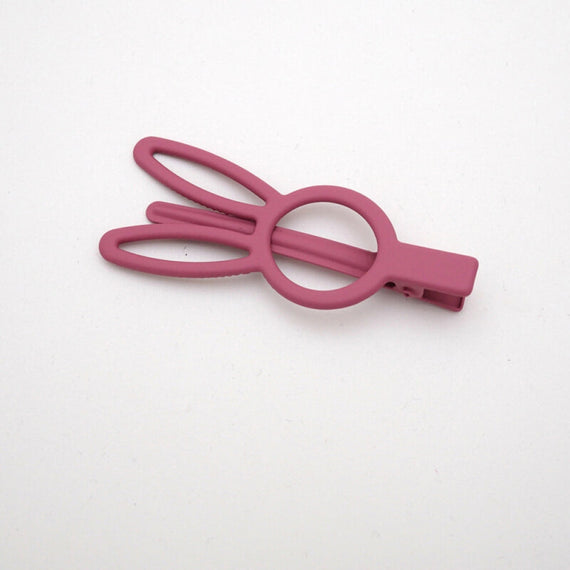 Fashionable Rabbit Shaped Hair Clip - Plum