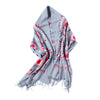 Fashionable Women Embroidery Scarf - Gray
