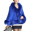 Fashionable Women Faux Fur Fluffy Coat - Blue