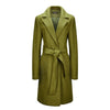 Fashionable Women's Woolen Trench Coat - Green