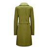 Fashionable Women's Woolen Trench Coat - Green