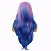 Focailai Fashionable Style Hair Wigs - Purple Blue