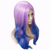 Focailai Fashionable Style Hair Wigs - Purple Blue