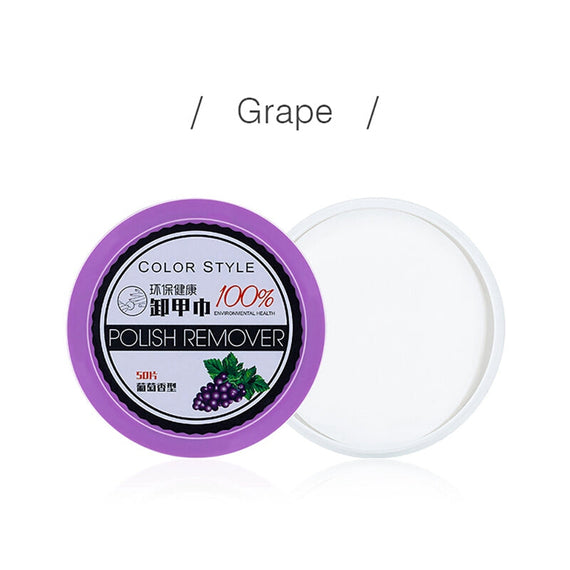 Fruit-flavored Nail Polish Removal Wipes - Grape