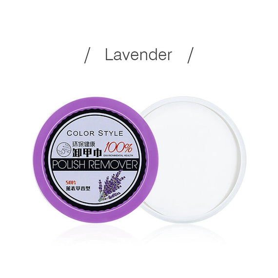 Fruit-flavored Nail Polish Removal Wipes - Lavender