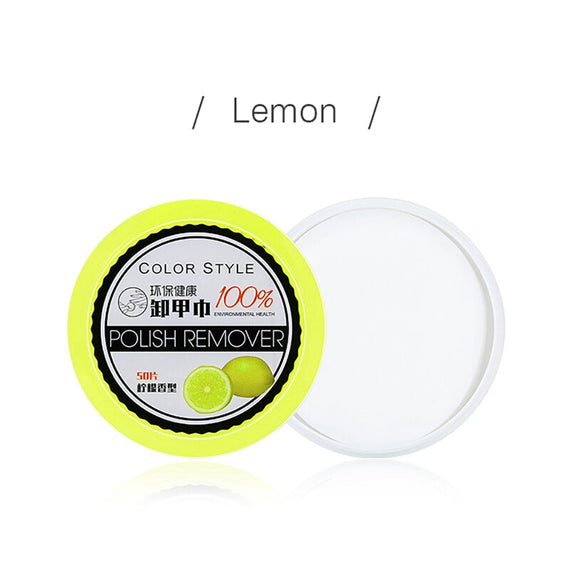 Fruit-flavored Nail Polish Removal Wipes - Lemon