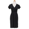 Fashion Women Elegant Office Stretchy Dress Wrap Front Tunic V-Neck Short Sleeve Maternity Dress