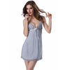 نساء الانزلاق من فستان Chemise Lightgown Scalloped Lace v Neck Spaghetti الأشرطة Lingerie Sleepwear Pajamas