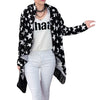 New Fashion Women Thin Cardigan Print Open Front Tassel Fringed Long Sleeve Thin Cape Coat Outerwear