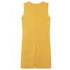 Europe Women Waistcoat Open Front Slit Hem Side Pockets Notched Collar Sleeveless Vest Gilet Outwear Yellow