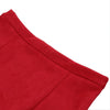 New Women Skirt Faux Suede Tassel Irregular Hem Zipper Midi Pencil Skirts OL Vintage Slim Clubwear Red