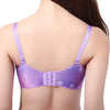 New Sexy Women Seamless Push Up Bra Printed Wireless Adjustable Strappy Bra Brassiere Purple