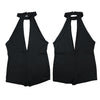 Sexy Women Jumpsuit Plunge V Neck Halter Sleeveless Stretchy Beach Playsuit Rompers Black