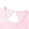 New Fashion Women T-Shirt Sexy Cut Out Back Short Sleeve Solid Slim Elegant Tops Tee Shirt Pink