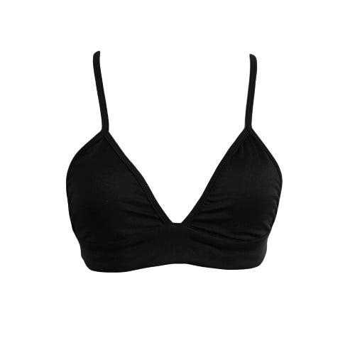 New Sexy Women Bra Y-Back Adjustable Strap Open Back Unlined Cup Bralette Crop Top Black