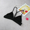 New Sexy Women Bra Y-Back Adjustable Strap Open Back Unlined Cup Bralette Crop Top Black