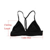 New Sexy Women Bra Y-Back Adjustable Strap Open Back Unlined Cup Bralette Crop Top Black