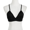 New Sexy Women Bra Y-Back Adjustable Strap Open Back Unlined Cup Bralette Crop Top Black